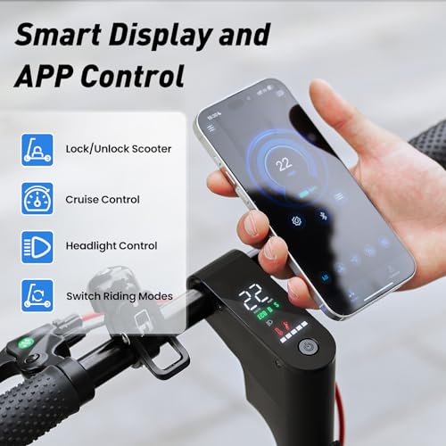 Electric Scooter, 28/22 Miles Range, 28/23 MPH Speed, 10″
