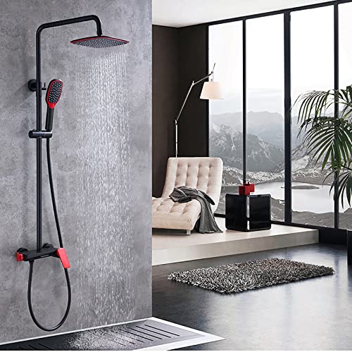 Ensemble combiné de douche mural avec mélangeur monocommande et pommeau de douche