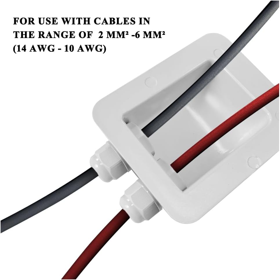 Weatherproof ABS Solar Double Cable Entry Gland image 5