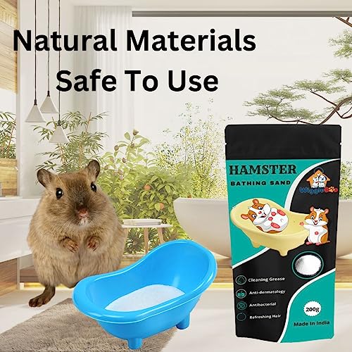 Image of Dust-Free Hamster Sand Your Tiny Friend's Ultimate Bathing and Bedding Solution |Desert Dreams|Pamper Your Hamster|Tiny Paws, Fresh Play|Tiny Friends, Big Care|Hamster Grooming Sand| 200 Grm