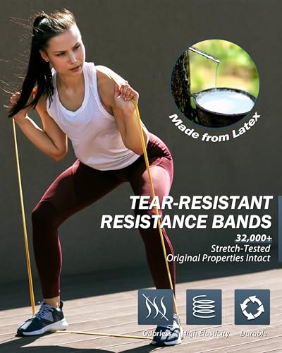 Resistance Bands for Working Out,5-Level Elastic Pull Up Assistance Bands Set for Men & Women,Exercise Bands for Home Workouts,Fitness,Training & Physical Therapy - Image 6