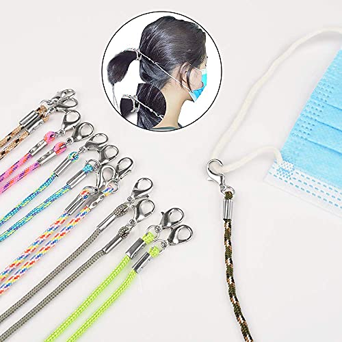 7 peças de alças de óculos de alta qualidade, cordões circulares, antiderrapantes, cordões, esportes