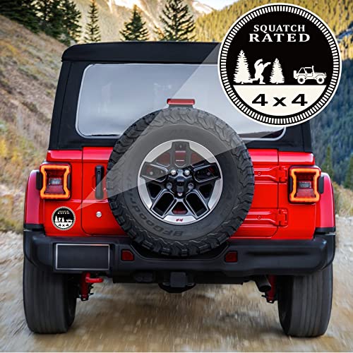 Image of Bigfoot Badge Rated Car Emblem, Squatch 4 x 4 Metal Automotive Badge 3D Metal Car Badges Emblems Round Emblem Decals Car Badge Decals Stickers Compatible with Jeep Wrangler Vehicles Trucks SUV