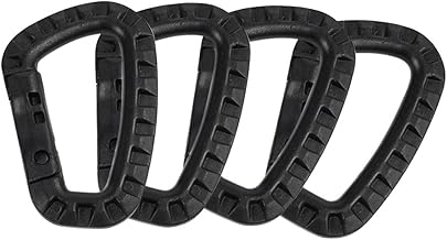 Moschettone Tattico in Plastica D-ring Robusto Resistente Chiusura a Molla per Campeggio Escursionismo Pesca Zaino 4pz (4 pz)
