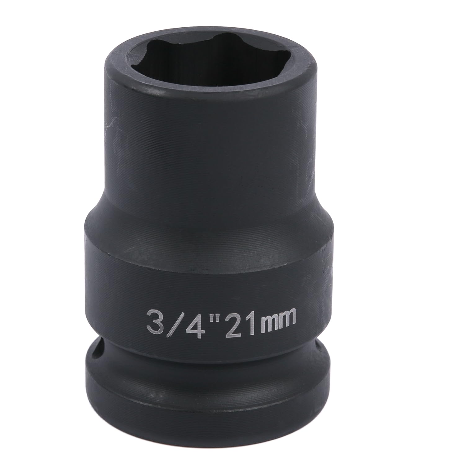 Uxney 3/4" Drive 21mm Impact Socket，6-Point Chrome Molybdenum Steel, for Heavy-Duty Truck and Automotive Repair, Metric — image 1