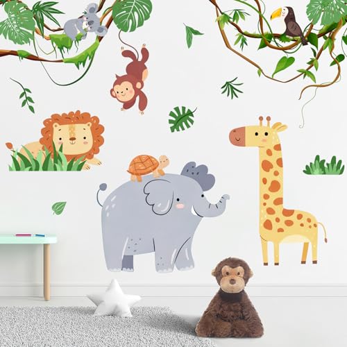 Vinilos Decorativos Mfault Animales Tropicales 35x12 in