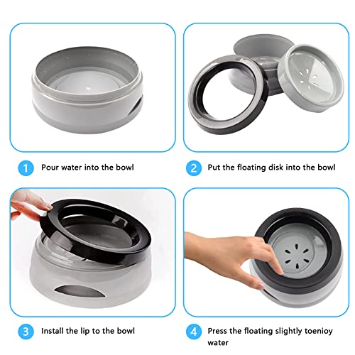 Wassernapf für Hunde 750ml Anti-Schwapp Fressnapf Hund Unterwegs Plastik Abnehmbar Tragbar Wasserschüssel Kein Verschütten Auslaufsicher Hundenapf Reise Trinknapf - Image 4