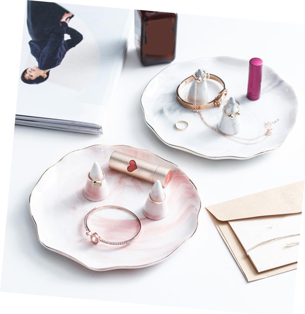 3pcs Ceramic Cone Ring Holder Jewelry Display Rack Set image 4