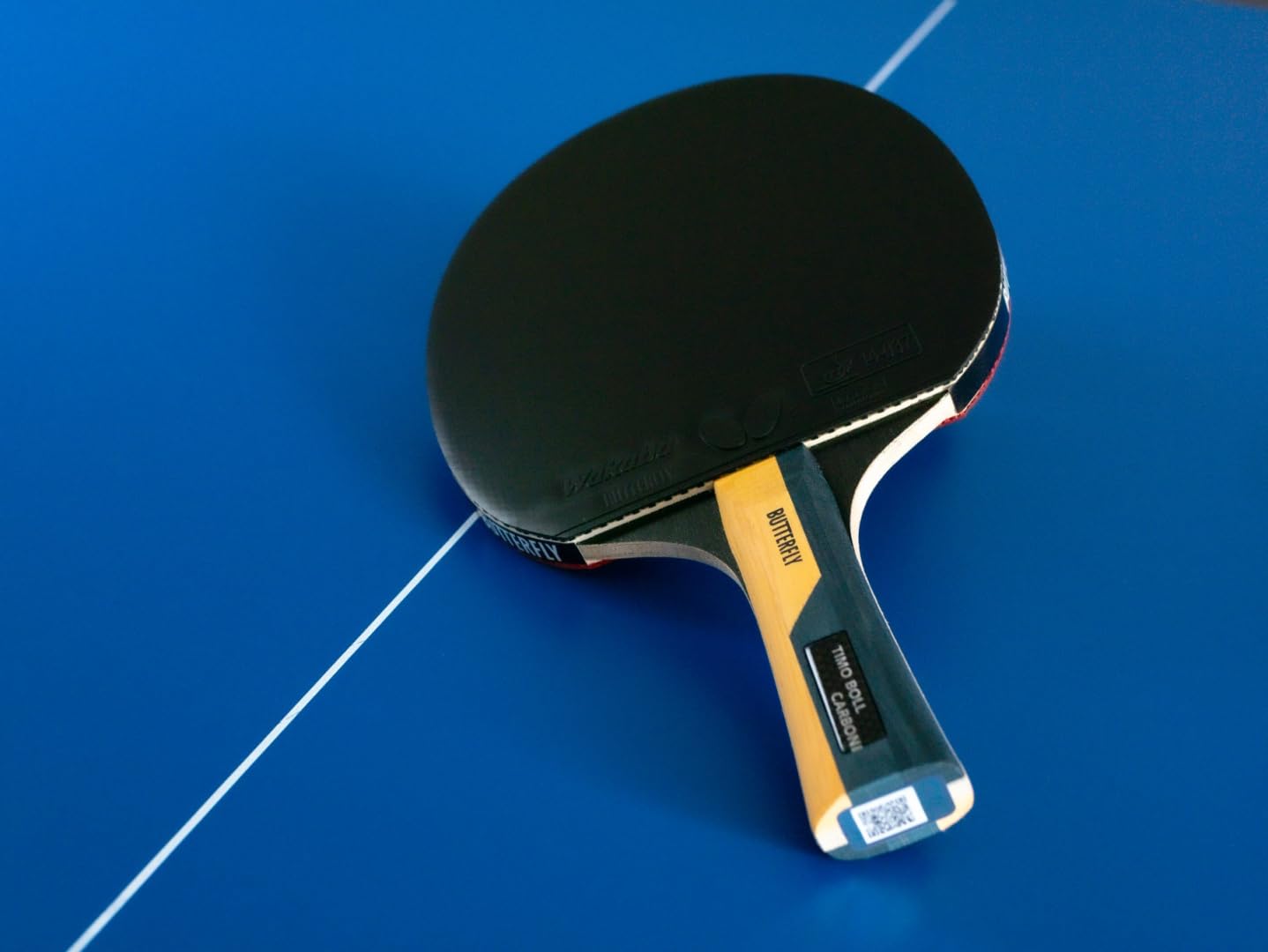 Butterfly Timo Boll Carbon rakieta do tenisa stołowego, certyfikowana przez ITTF okładzina Wakaba na zawody, gąbka 2,0 mm, dla wytrenowanych profesjonalnych graczy klubowych