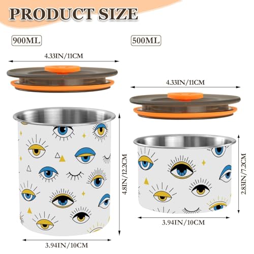 Contenedor de Café Hermético DOMIKING 900ml Acero Inoxidable miniatura 2