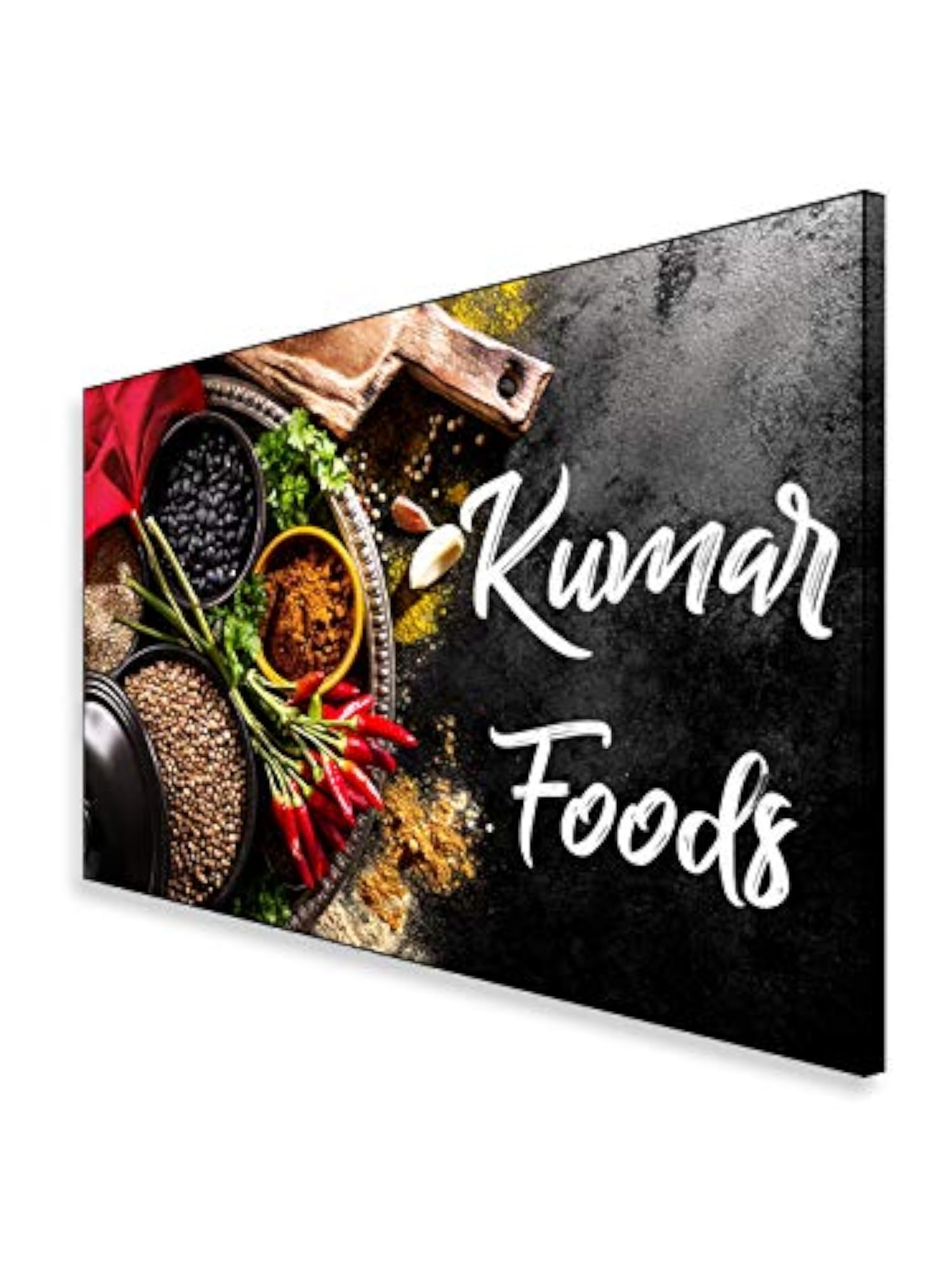 Printed Spices Name Plate, MDF 12 X 7.5 Inches