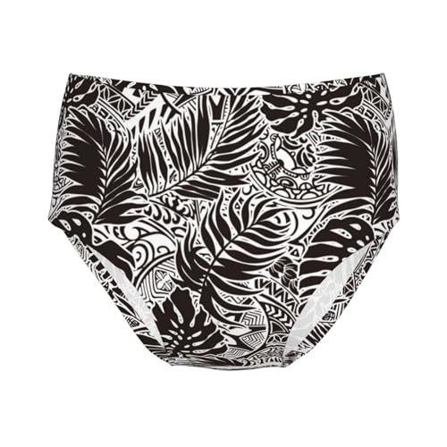 Polynesian Style With Leave Girls' Underwear Soft Cotton Little Girls Panties Comfort Briefs