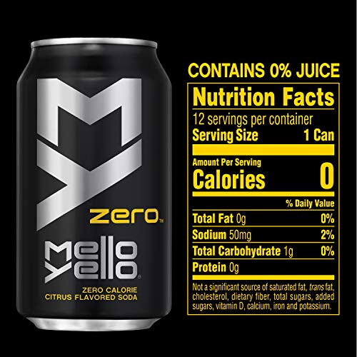 Image of Mello Yello Fridge Pack Bundle, Zero Calorie Citrus Falvoured, 12 Fl Oz (Pack of 36)