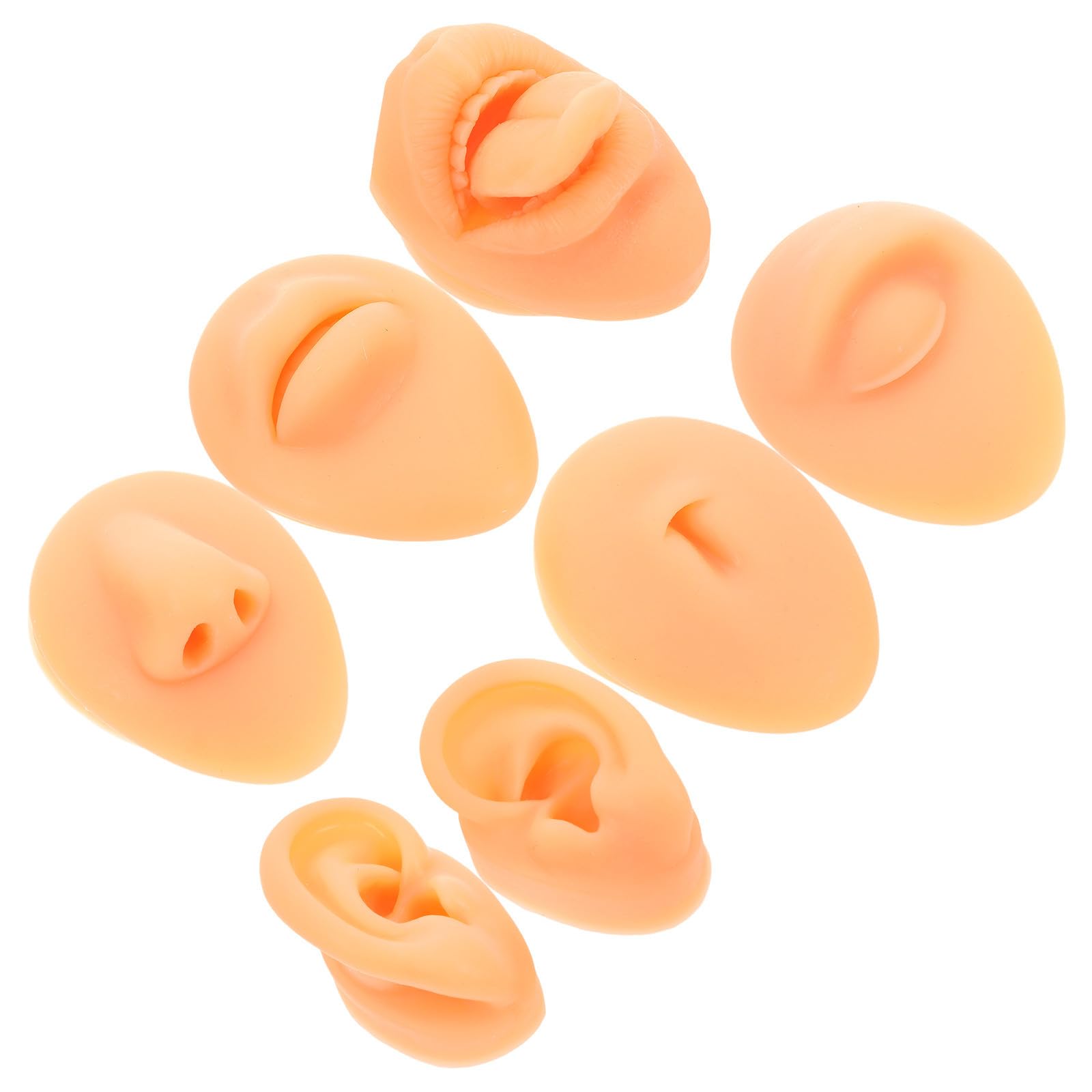 Healvian Set e Uso Personale per Saloni di Bellezza Realistico in Silicone Flessibile e Facile da Pulire per Pratica Piercing Orecchie Naso Bocca e Lingua
