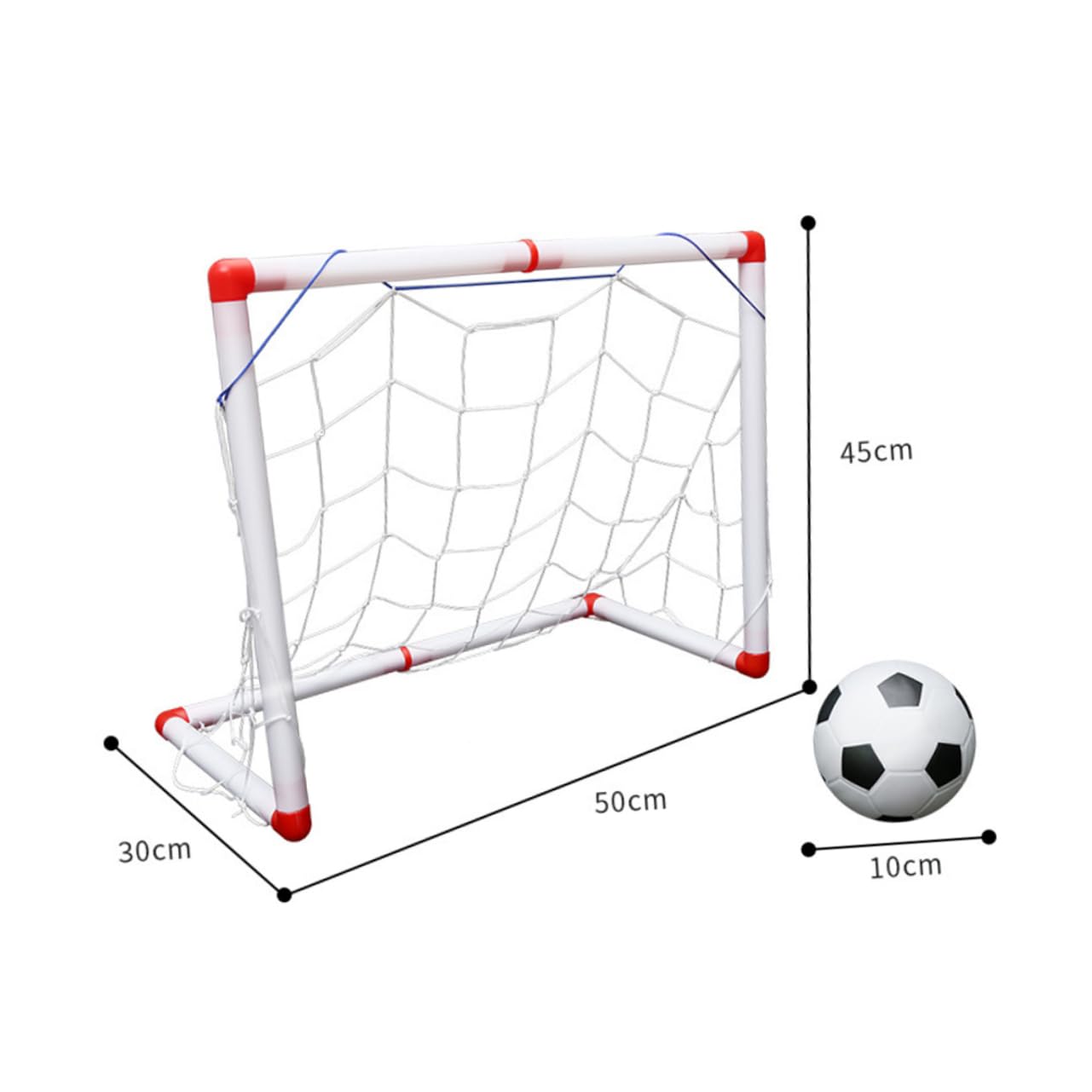 Toddmomy 56cm Mini Football Goal Toy for Boys and Girls Soccer Gate Net Sports Toy Inflator Easy Assembly