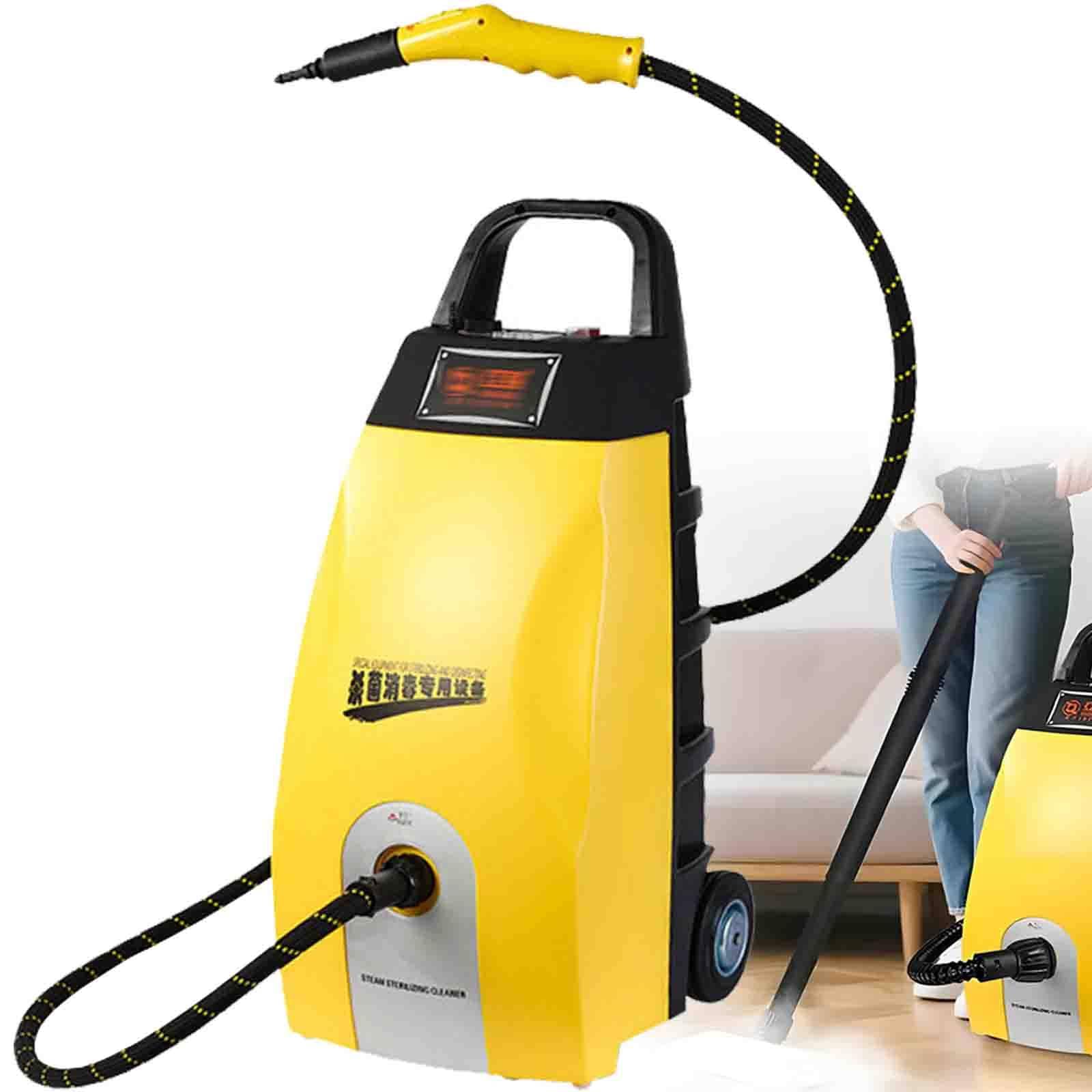 Ptatritious Yellow 3000W High Pressure Steam Cleaner, High-Pressure Continuous Steam Washer With 3.5 L Water Tank, For Home And Car Use, Efficiently Cleans Floors, Upholstery, Tiles, And More