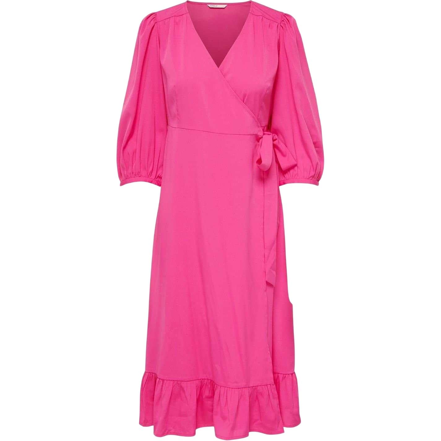 Only Women's Pink Olivia Wrap Dress in Size 10, Sports Direct