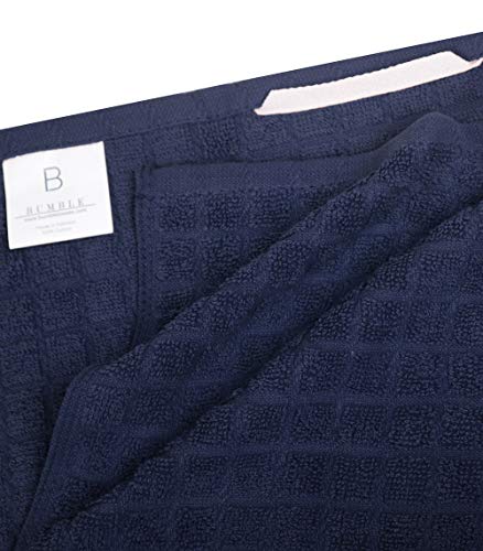 Kitchen Towels 16"X 28" | Dish Towels | Kitchen Hand Towels | Large Dishcloths Set | Highly Absorbent Tea Towel, Soft With Hanging Loop | Natural Ring Spun Cotton, 380 Gsm | Navy Check Design - 6 Pack #TOP2