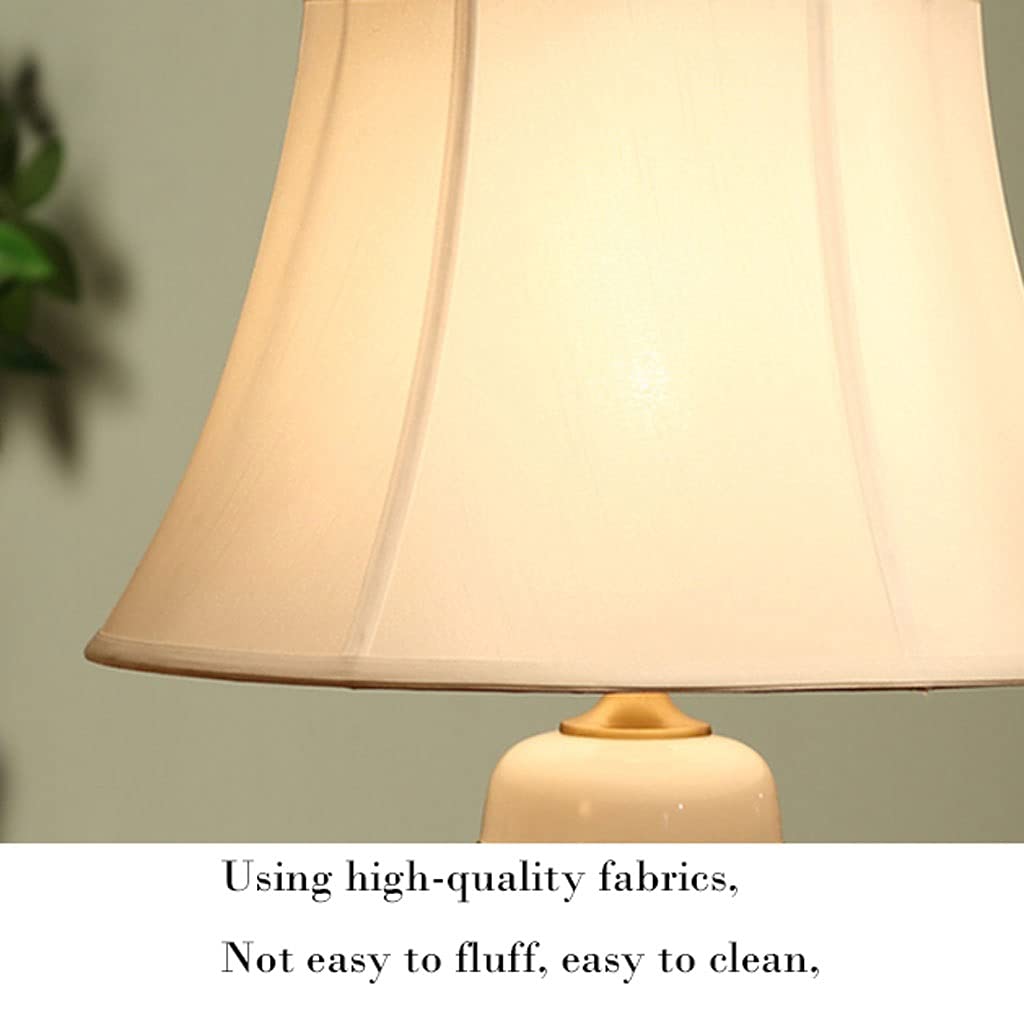 Lámpara de mesa Lampada da tavolo Camera da letto in ceramica Camera da letto Lampada da comodino Tessuto Soggiorno Decorazione Della Decorazione Settentrionale Lampade da notte Artigianato e regali d