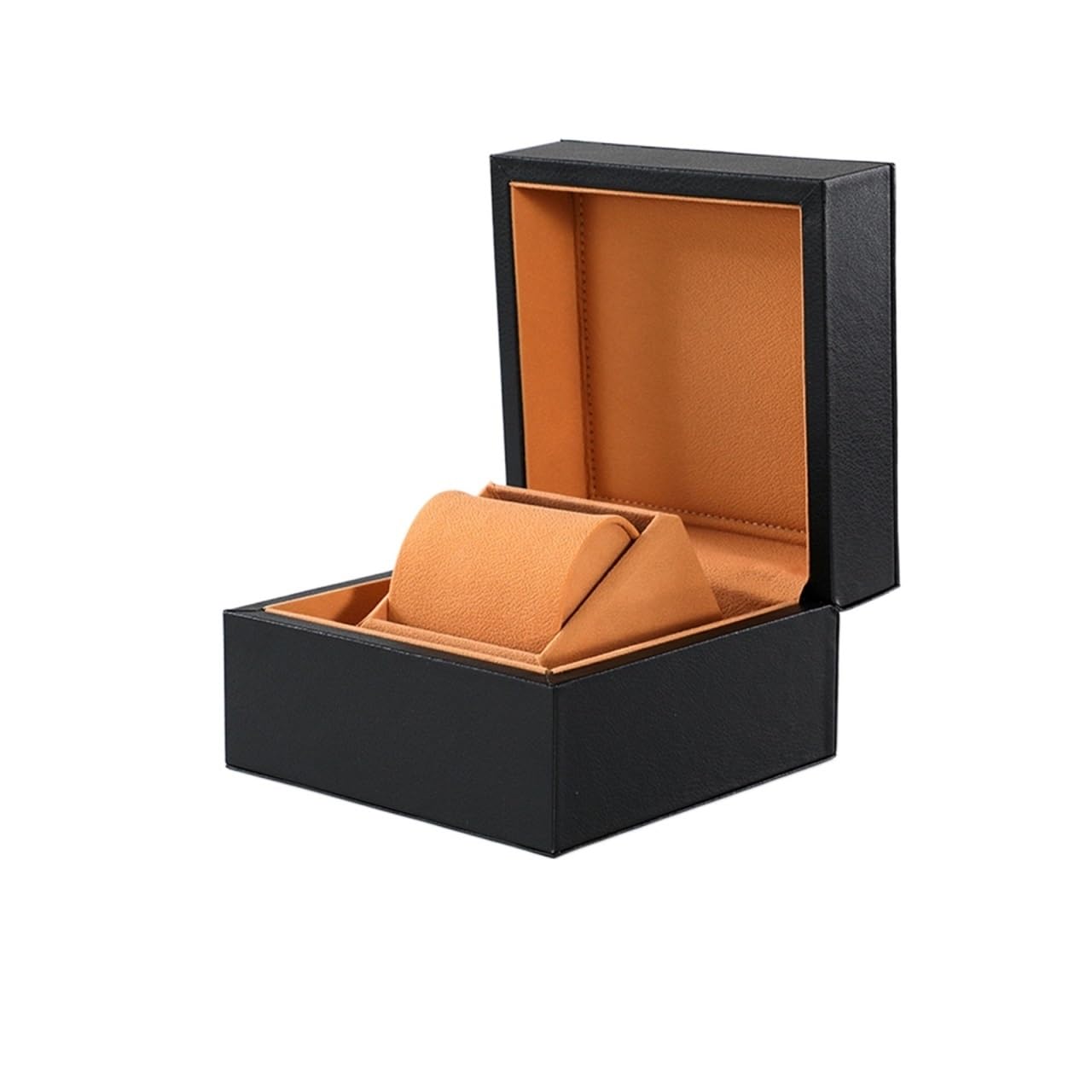 Boîte de montre en cuir PU noir : coffret cadeau de luxe pour vos bijoux