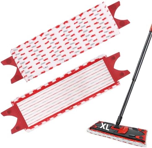 6er Set Vileda Ersatzbezüge Für Bodenwischer - Mikrofaser Reinigungstücher 46x13cm