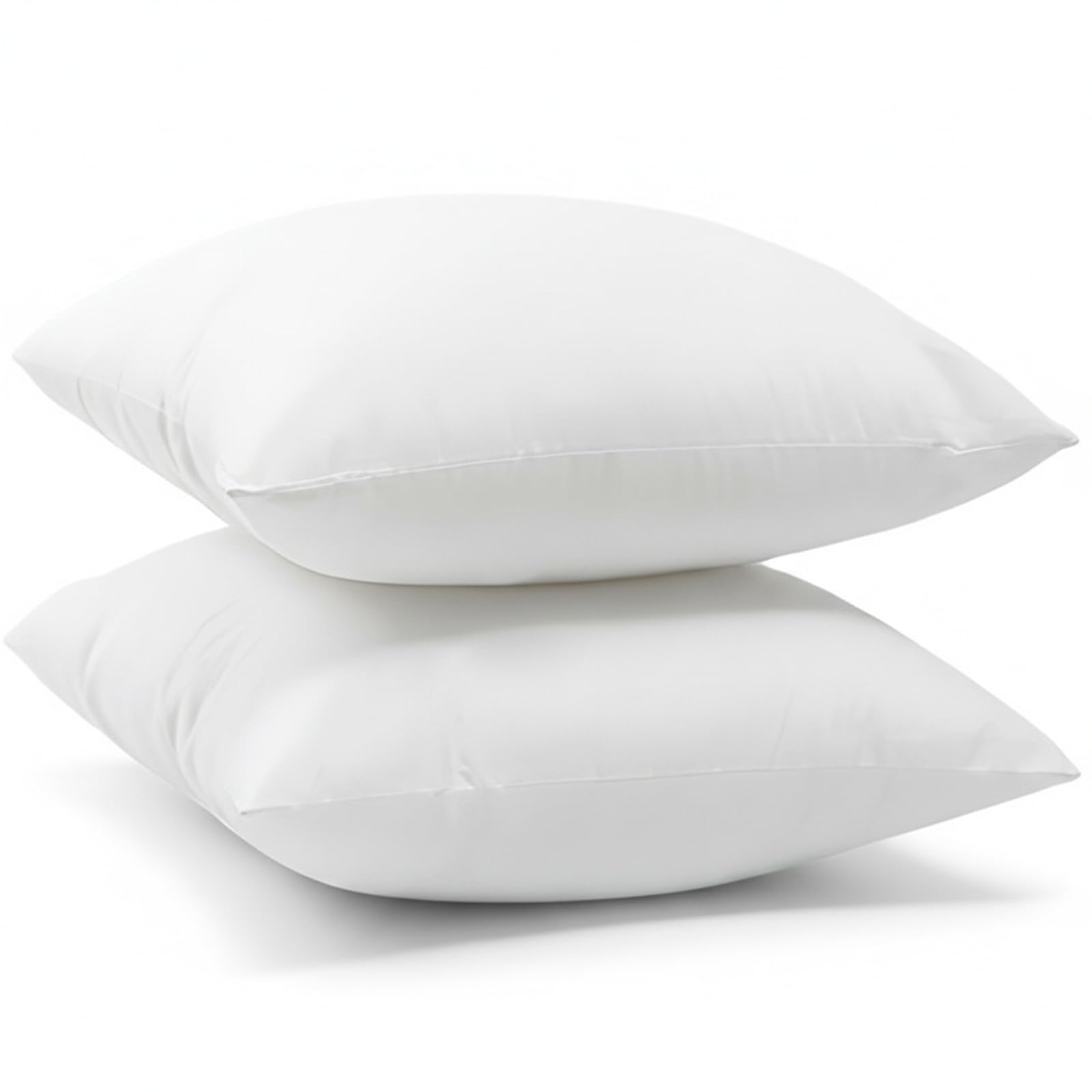 NASSMOSSE 2-Pack 15x15in Soft Throw Pillow Inserts – Breathable with Zipper for Cushion and Sofa