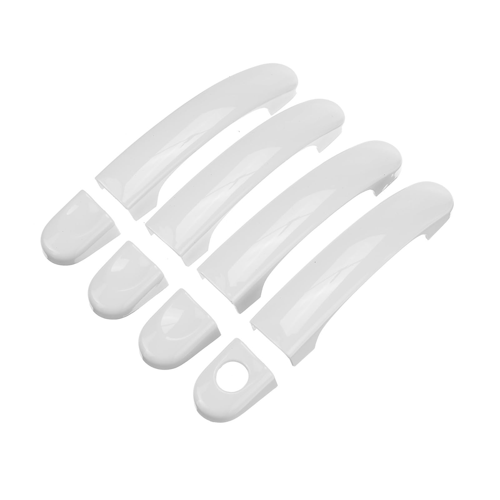 Drezzo Car Exterior Door Handle for VW for Transporter T5 T6 for Caddy 6 7 8 9pcs/Set Car 4 Door Handle Covers Trim White(3)