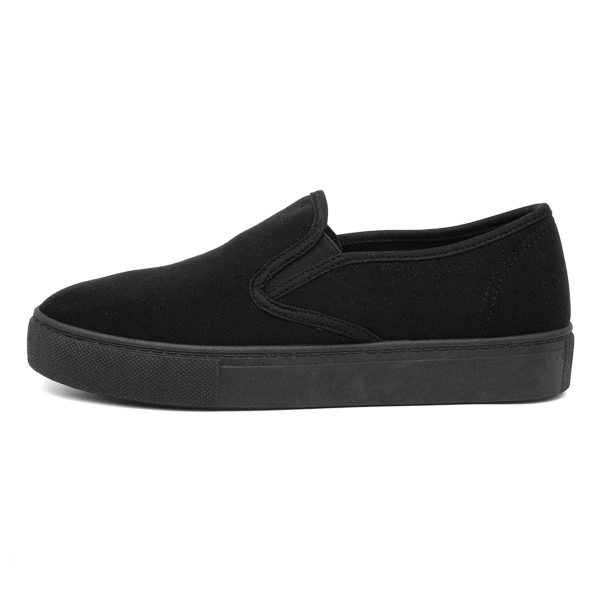 Womens Black Slip On Casual Pump