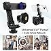 Kaitezenz Cell Phone Tripod Mount, Universal Tripod Phone Mount with 2 Cold Shoes, 360° Rotates 180° Tilts Camera Hot Shoe Phone Mount Smartphone Tripod Holder Adapter for iPhone Samsung All Phone