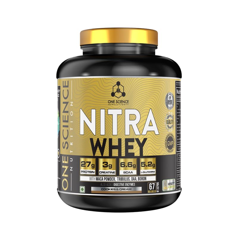 One Science Nutrition (OSN) Nitra Whey - DAA, Tribulus Terrestis, Maca powder and Boron & 27g Protein, 3g Creatine, 5.2g Glutamine, 6.6g BCAA - 5 lbs - Cookies & Cream (B094129JM7) Amazon Price History, Amazon Price Tracker