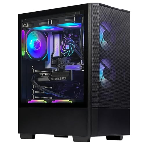 Image of Gaming Desktop PC AMD R5 9600X 3.7GHz, GeForce RTX 5060 8GB GDDR6, 32GB DDR5 6000MHz RAM, 1TB NVMe SSD, 240mm Liquid Cooler, 7 ARGB Fans, Wi-Fi,Prebuilt Gaming Computer