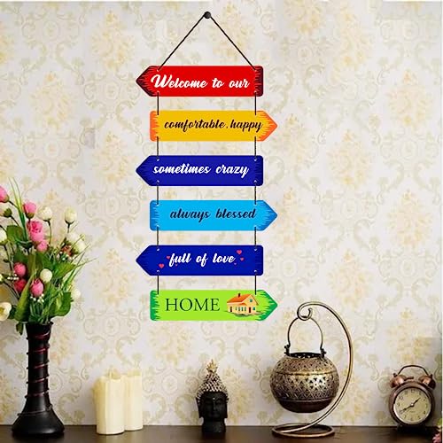 Image of Expleasia, Exuberant & Luxury Decor Decorative Wall Hanging Wooden Art Decoration Item for Home Office Living Room Bedroom Decoration Items Home Decor Gift Items (Comfortable Home)