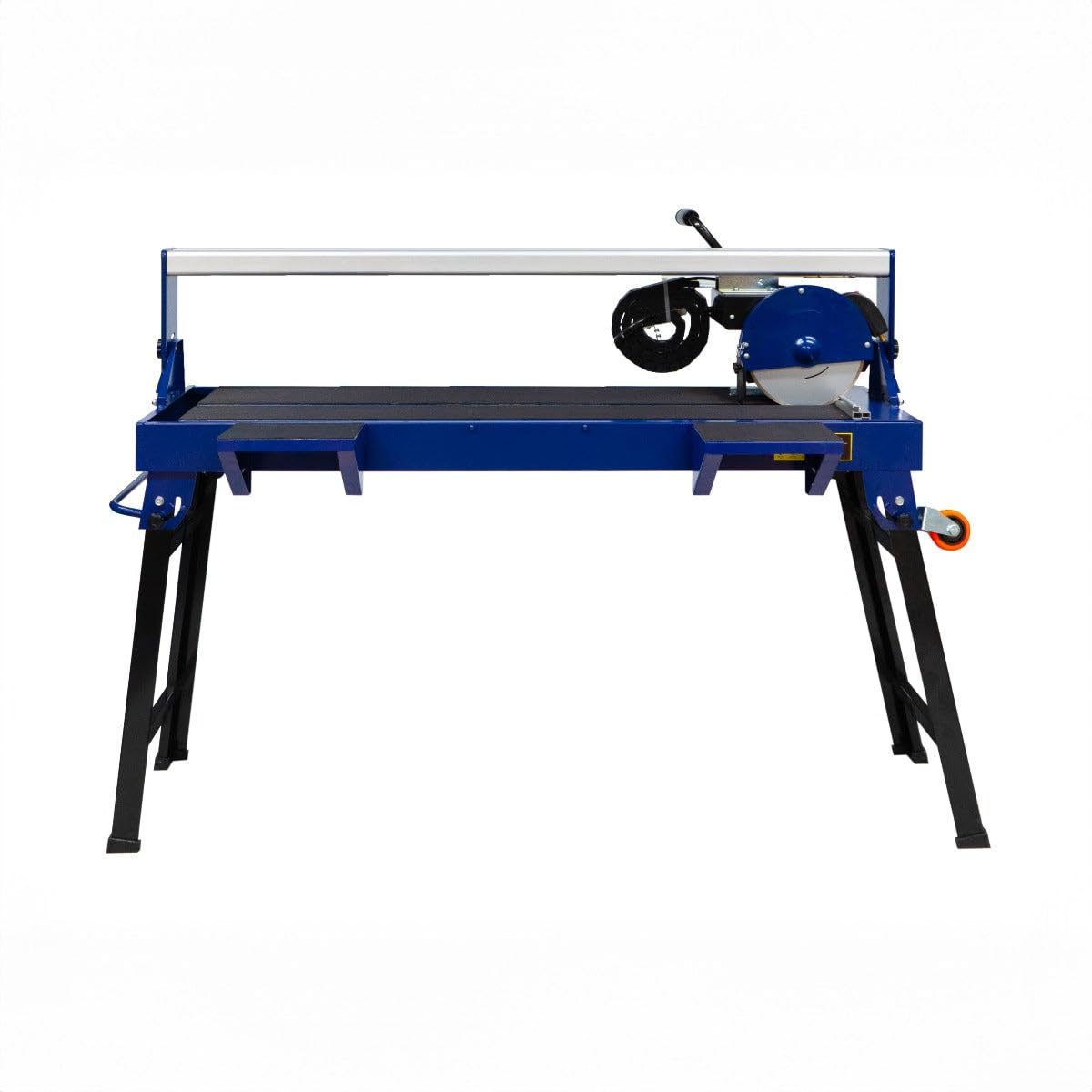 Scie à Carrelage sur Table de Sciage de 1200 mm Coupe Carreaux Électrique Moteur Robuste de 1400 W Angle de Coupe 0 à 45° Portable [2 x Lames de Recharge Diamantées & Guide Laser INCLUS]