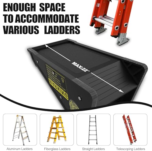 Image of 2 Pack Stable Platform Ladder Leveler - Ladder Levelers for Extension Ladders with Storage for Uneven Surfaces