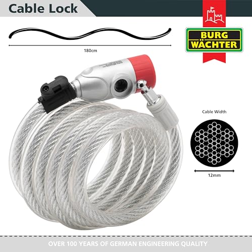 Sterling 10mm 1.8m Self Coiling Locking Cable & Bike Mounting Kit - Image 3