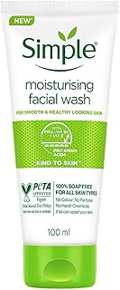 Simple Kind To Skin Moisturising Facial Wash 100 ml | 100% Soap-Free Facewash | For normal to dry skin-picture-27