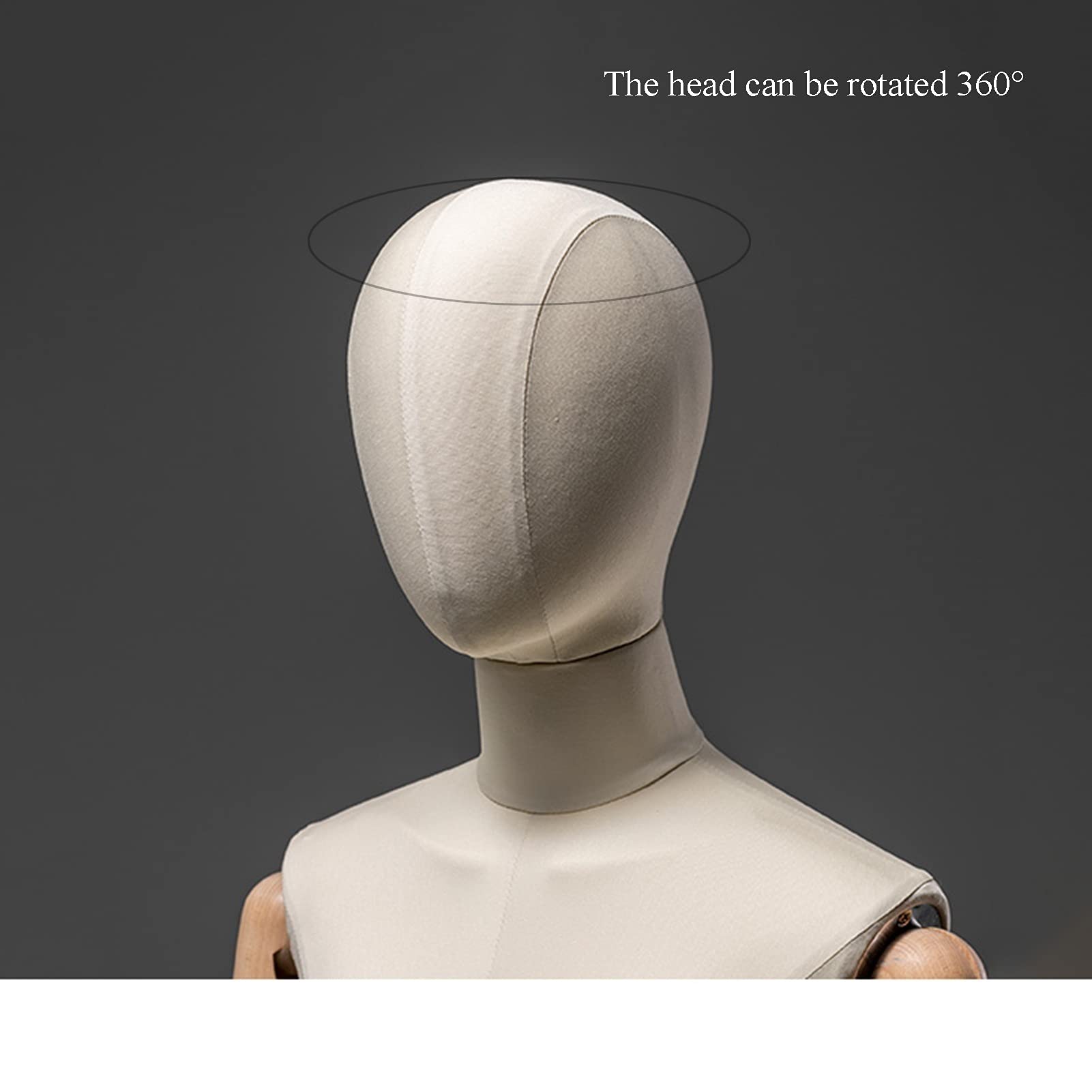 OTQEFTN Female Mannequin Torso Dress Form, Height Adjustable Half Body Woman Manikin, Move Shop Window Clothing Display Shelf, Metal Base, 4 Models