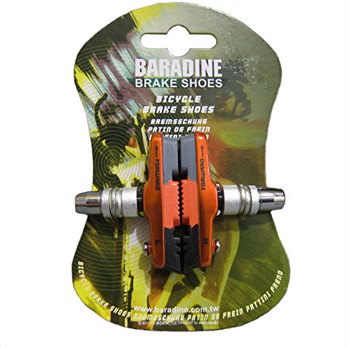 Baradine Aluminum Bike Brake Shoes Brake Pads 470cv Orange for V-Brake on Small Wheel
