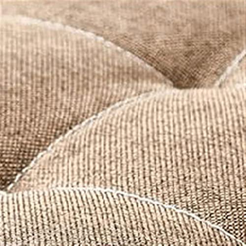 SHTFFW Footstool Rest Seat, Modern Upholstered Large Footstool, Round Low Stool Wooden Chair 4 Legs Retro Seat for Living Room Bedroom (40 * 40cm) - Image 8