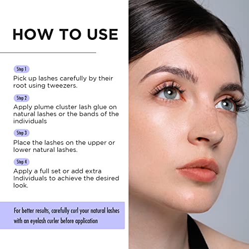 Image of Natural Lash Clusters Wispy Cluster Lashes DIY Eyelash Extensions Mega Volume Reusable Individual Lashes Cluster Natural Look (84pcs, C-10-16mix)