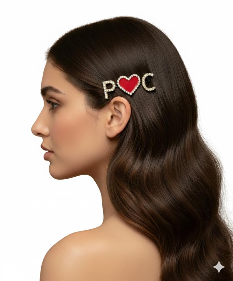 Personalized Initial & Heart Hair Pin – Elegant Rhinestone Bridal Accessory Customised couple name gifts-picture-11