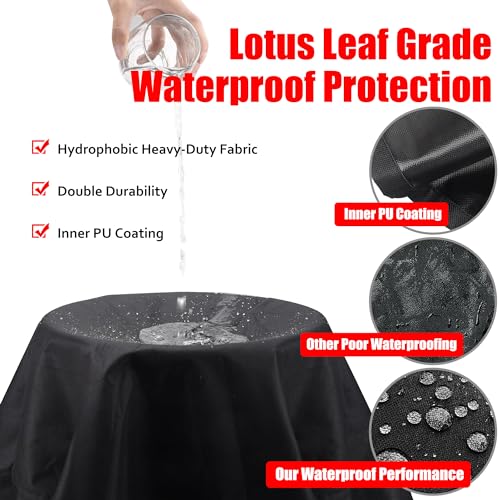 Grill Cover, 72 inch Heavy Duty BBQ Gas Grill Cover for Outdoor Grill, Waterproof, Weather Resistant, Anti-UV, Rip-Proof, Fade Resistant Barbecue Cover with Hook-and-Loop Straps for Most Grills