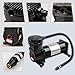 Heavy Duty 200 PSI Air Horn Compressor, 3/8 NPT Train Horns Ride Compressor with 1/4 NPT Replacement Fittings for 12V Train/Truck/Car
