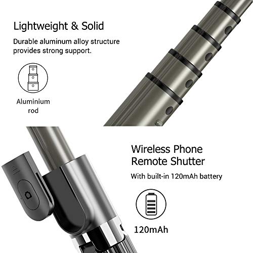 KKmoon Estabilizador 3 em 1 Gimbal, 5 seções com obturador remoto