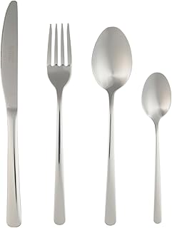 Vienna 48 Piece Cutlery Set - Stainless Steel Silverware, Service for 12, Tableware with Forks, Knives, Tablespoons and Teaspoons, Dishwasher Safe Flatware, Mirror Polished