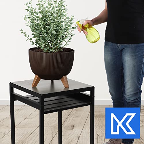 KADAX Blumentopf aus Kunststoff mit DREI Einsteckstützen, runde Blumenschale, Pflanzkübel, Blumenkübel, Pflanzschale für Balkon… – Ansicht 4