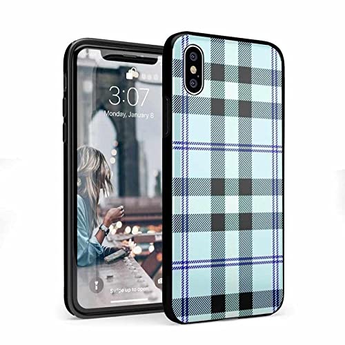 Casely iPhone X/XS Case | As if! | Light Blue Plaid | Classic Ultra Slim Design
