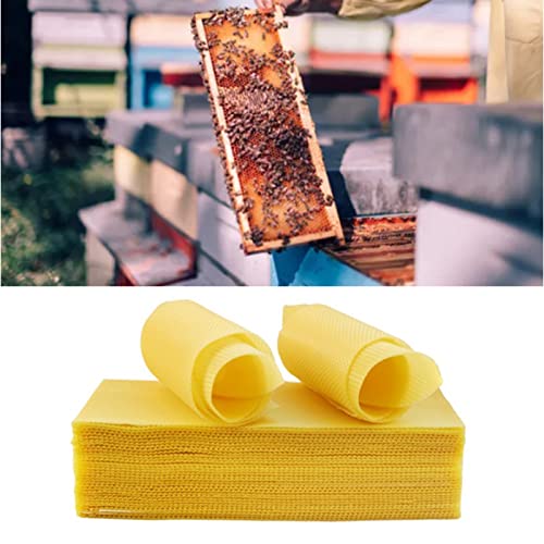 Hojas de cera de abejas natural Wakects de 42x20 cm para panales y velas, 10 unidades