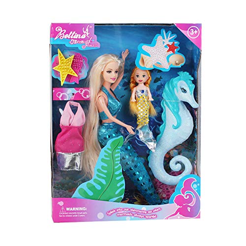 BETTINA Mermaids Princess Doll with Small Mermaid Doll & Seahorse Play Set | Mermaid Gifts for Girls|Mermaid Toys for 3 to 7 Year Olds