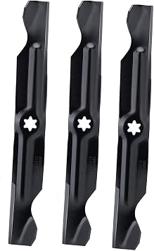 3 PCS 942-04053C Mower Blades Compatible for Troy Bilt T-oro Cub Cadet RZT 50 LT 1050 LTX 1050 RZT50 ZT1-50 LT1050 LTX1050 ZT2-50 Cub Cadet 50 inch Deck Mower 942-04123 742-04123 742-04053